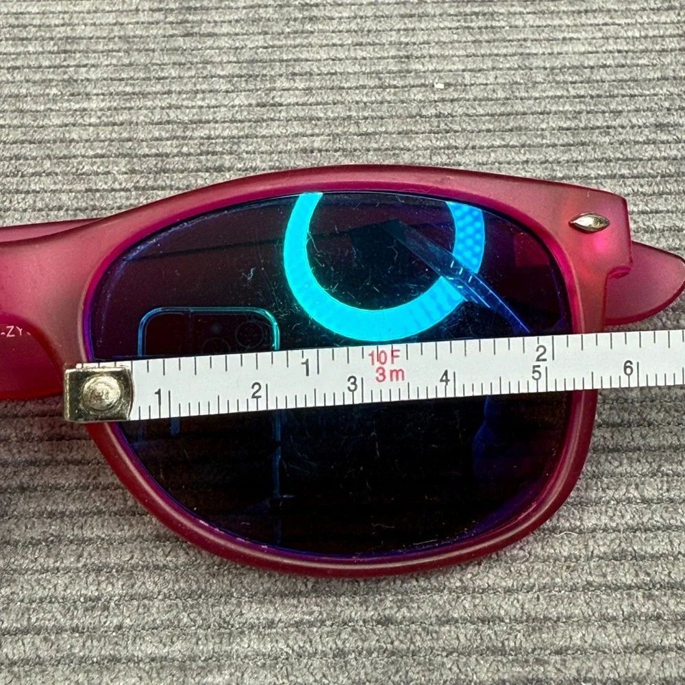 Zoo York Pink Translucent Wayfarer Y2K Sunglasses Blue Mirrored 20050-822650-ZYS